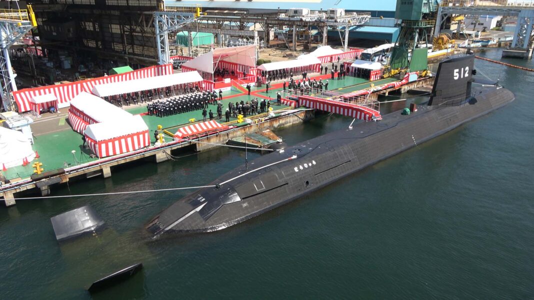 Commissioning ceremony of Japan's 2nd Li-Ion Battery Submarine, JS Toryu (SS-512).