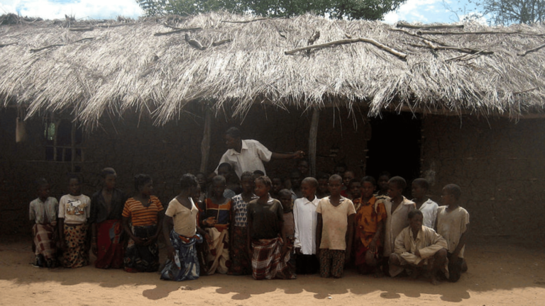 Students outside school in Nampula, Mozambique, 2008
